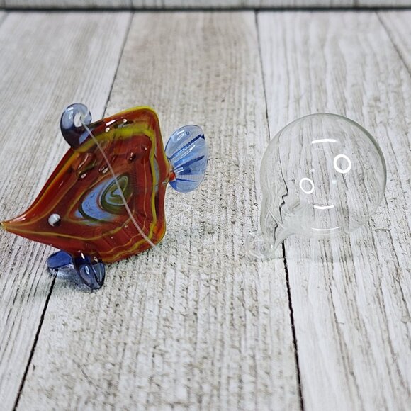 Floating Glass Bubble Ball Tropical Fish Mini Figurine Pendant Aquarium Decor - Picture 2 of 5